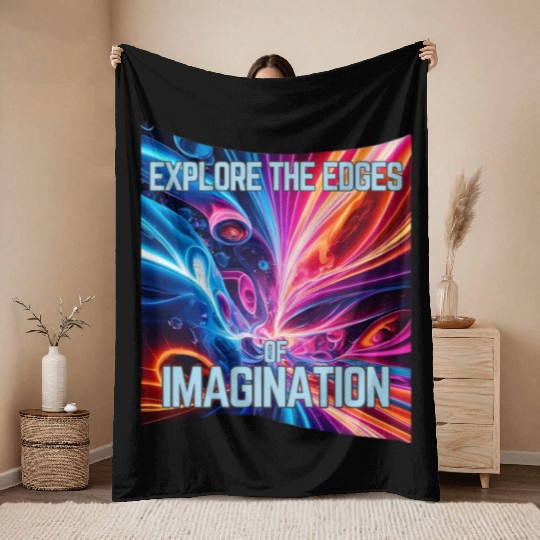 Surreal Spectrum - Explore the edges of imaginatio Throw Blankets