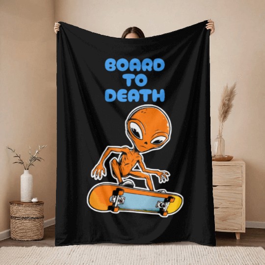 Board to Death Throw Blankets