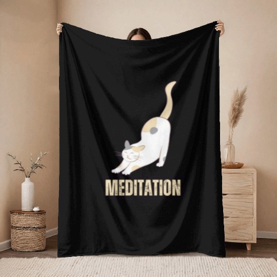 yoga, Meditation Throw Blankets