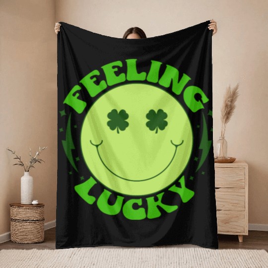 Feeling Lucky Throw Blankets