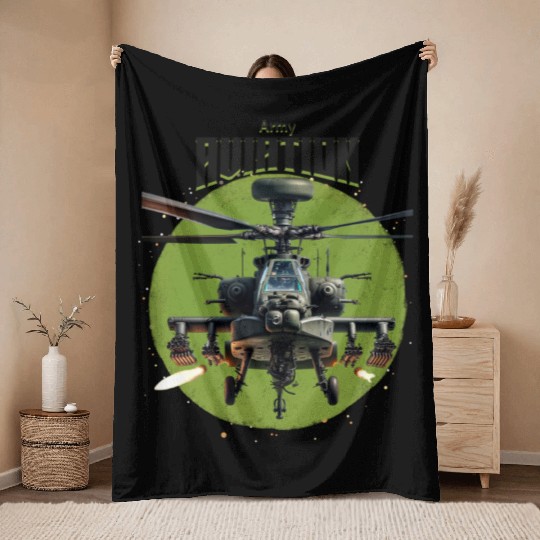 Army Aviation Throw Blankets