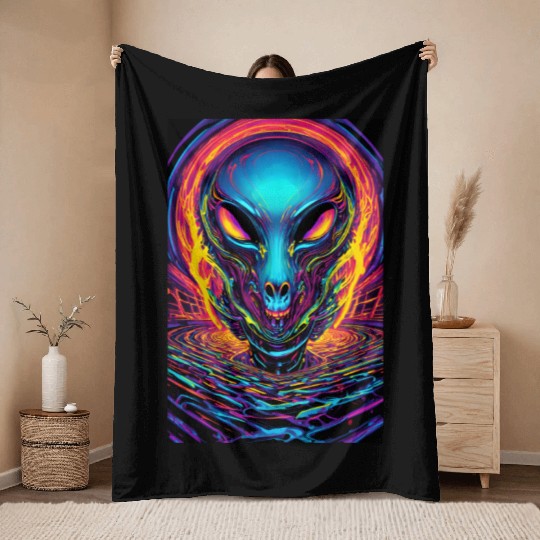 Project Alien Throw Blankets