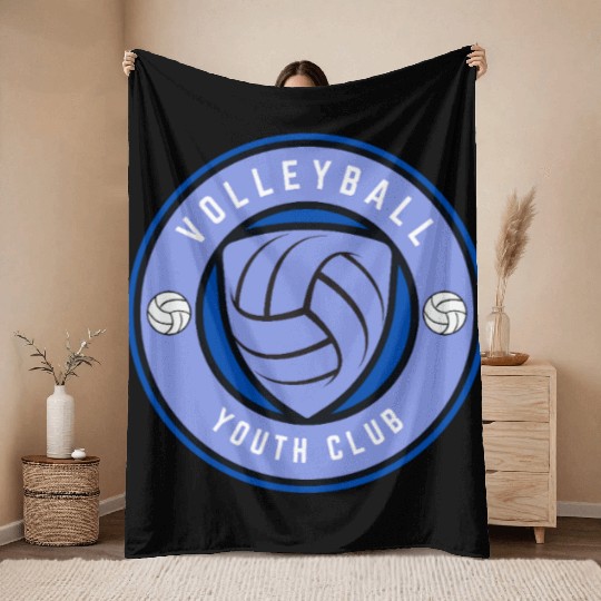 volleyball youth club Throw Blankets