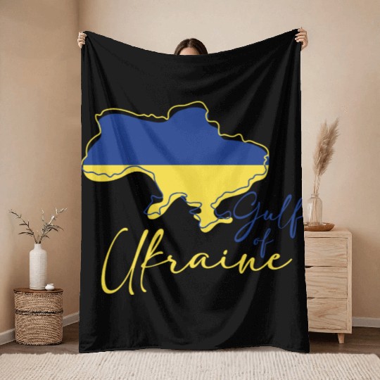 Azov and black sea of Ukraine Throw Blankets