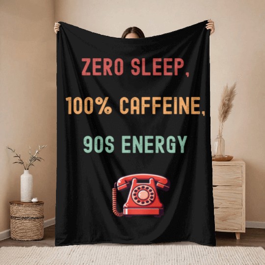 Zero Sleep 100 Caffeine Throw Blankets