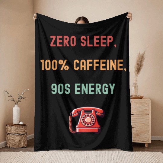 Zero Sleep 100 Caffeine Throw Blankets