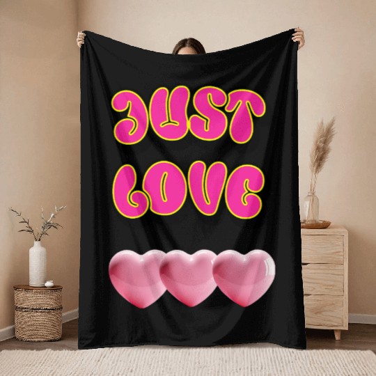 Just Love: Y2K 2000s Heart Throw Blankets