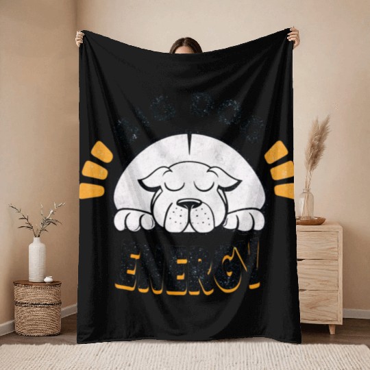 Big Dog Energy Throw Blankets