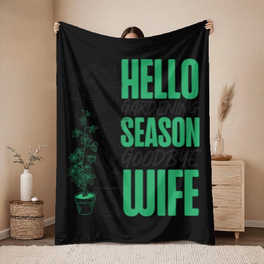 Plant Lover Gardening Husband Wife Throw Blankets