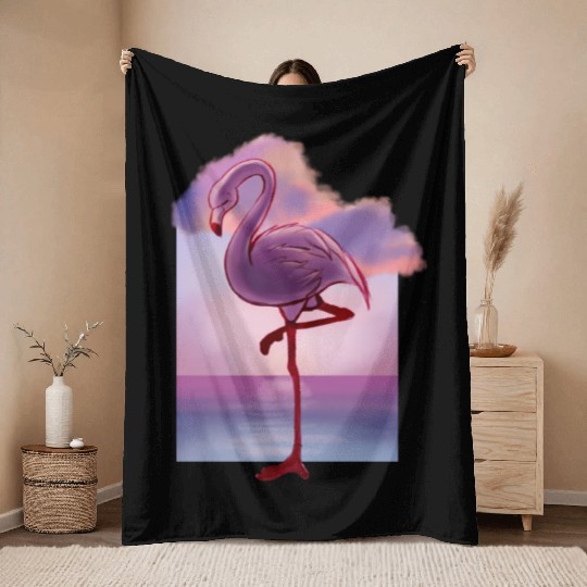 flamingo Throw Blankets