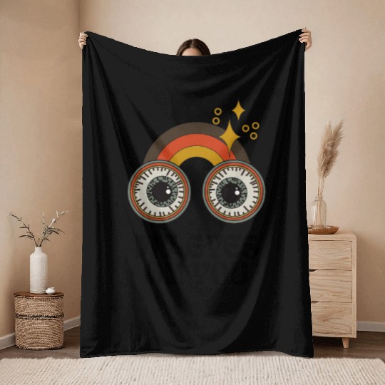 My Eyes On You Throw Blankets