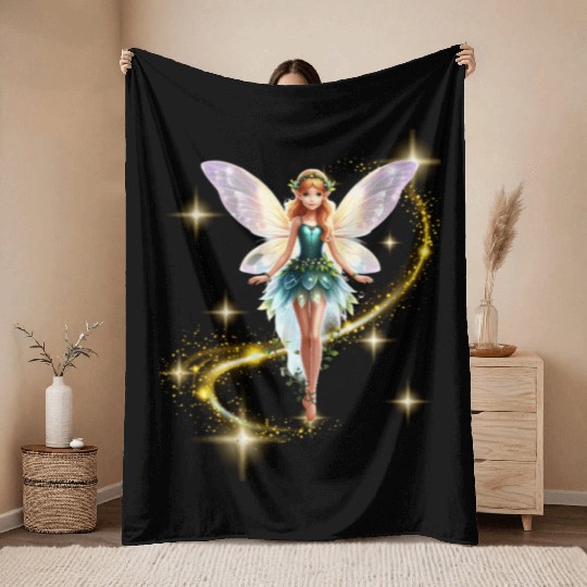 Twilight Fairy Glow Throw Blankets
