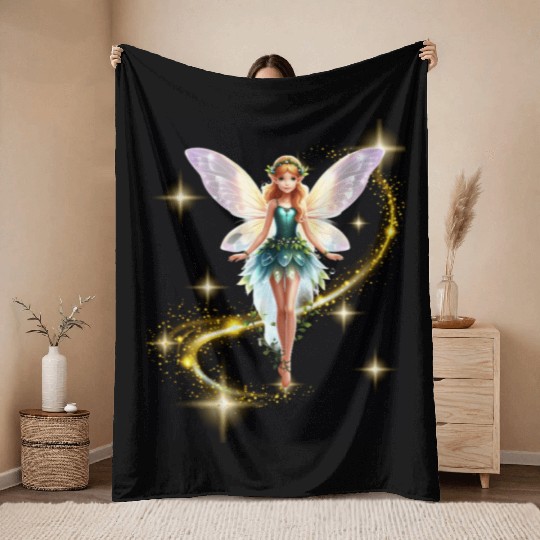 Twilight Fairy Glow Throw Blankets