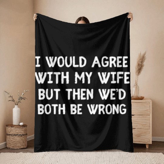 Funny Husband Wife Throw Blankets