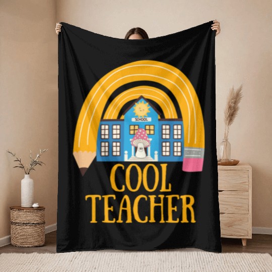 Cool Teacher Throw Blankets
