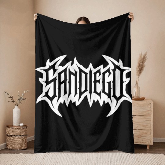San Diego Fusing gothic aesthetics Throw Blankets