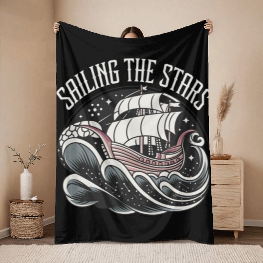 Sailing The Stars Throw Blankets