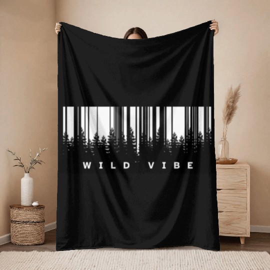 WILD VIBE – Embrace the Wilderness Throw Blankets