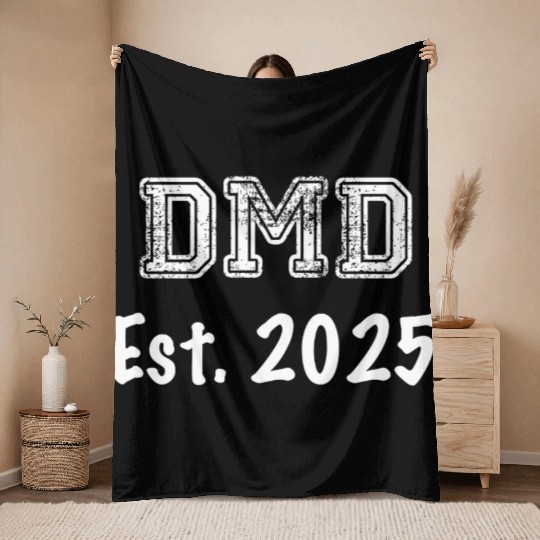 Dentist Graduation Gift - DMD Established 2025 Throw Blankets