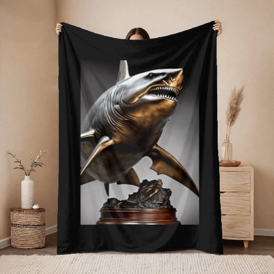 Megalodon shark- the apex predatorT-Throw Blankets.