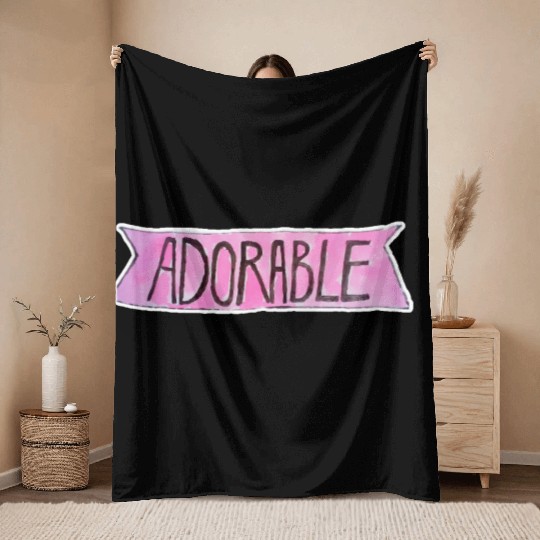 Adorable Cute Typography Throw Blankets
