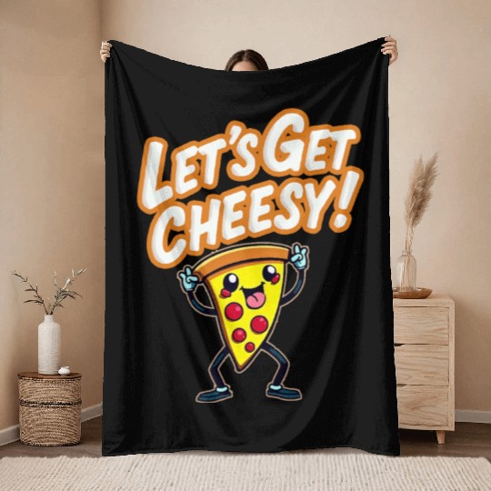Let s Get Cheesy Throw Blankets