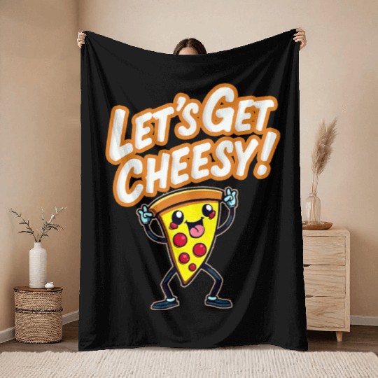 Let s Get Cheesy Throw Blankets
