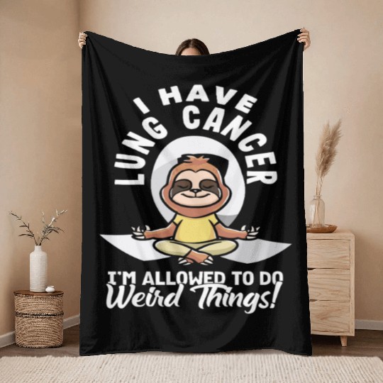 Lung Cancer Awareness Weird Things Throw Blankets