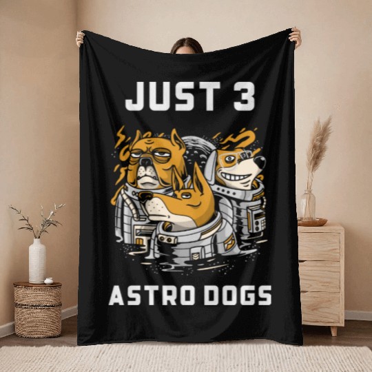Just 3 Astro Dogs Best Selling Throw Blankets