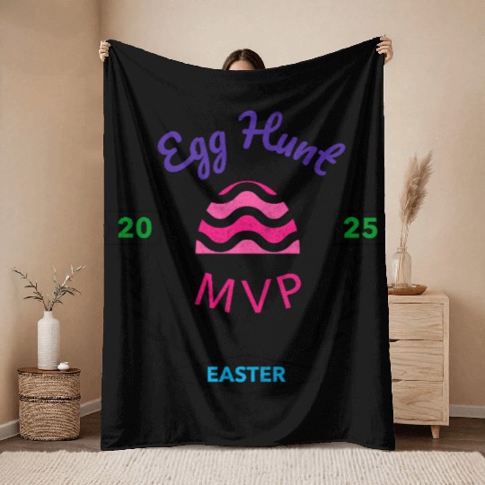 Egg Hunt MVP Easter 2025 Throw Blankets