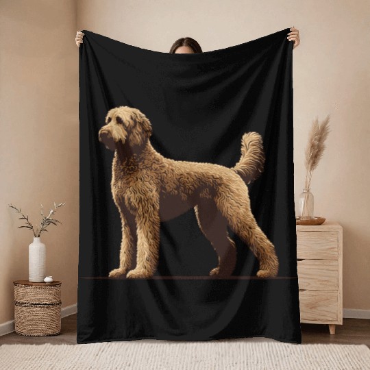 Labradoodle Throw Blankets