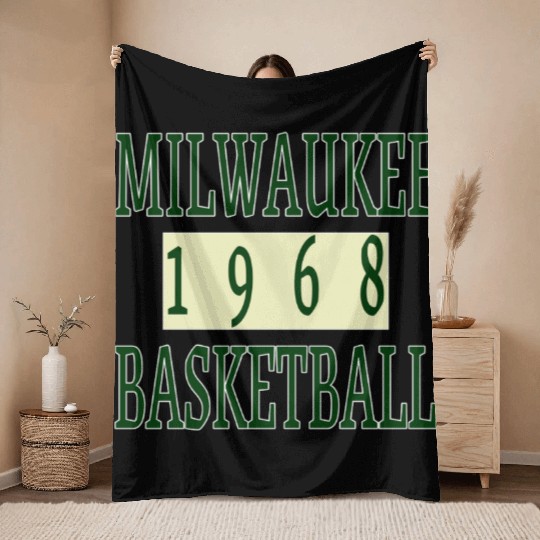 Milwaukee Basketball 1968 Classic Throw Blankets