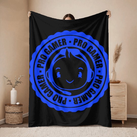 Duck Pro Gamer Logo Gaming Headset Console Game Throw Blankets
