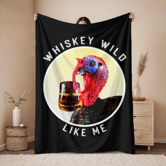 Silly Derby Phrase Funny Hat Horse Racing Bourbon Throw Blankets