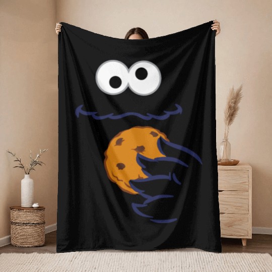 Sesame Street Costume Design Cookie Monster Throw Blankets