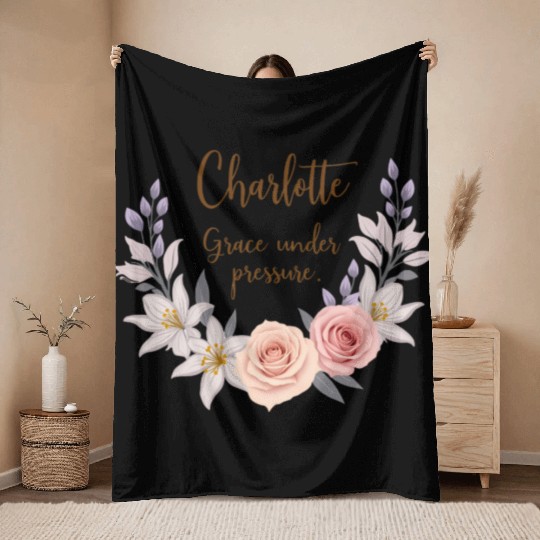 Charlotte, grace under pressure Throw Blankets