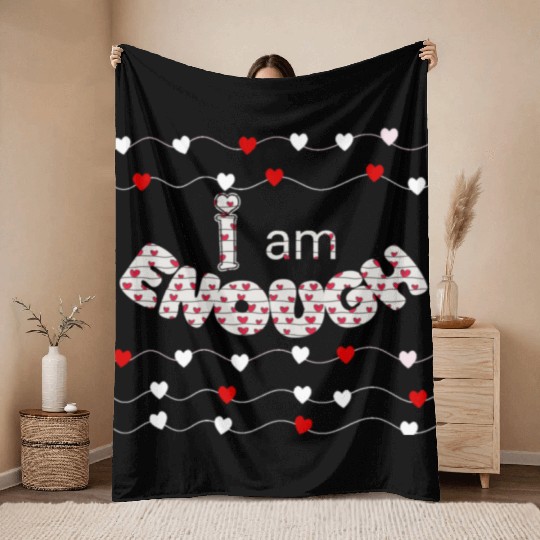 I Am Enough - Faith & Love Design | Psalm 139:14 Throw Blankets