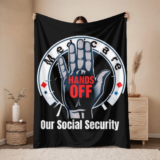 Hands Off Our Social security Throw Blankets