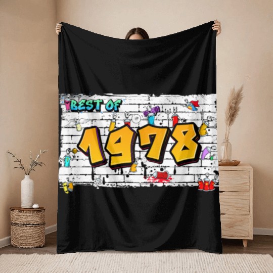Retro Classic 1978 Graffiti – 47 Years of Throw Blankets