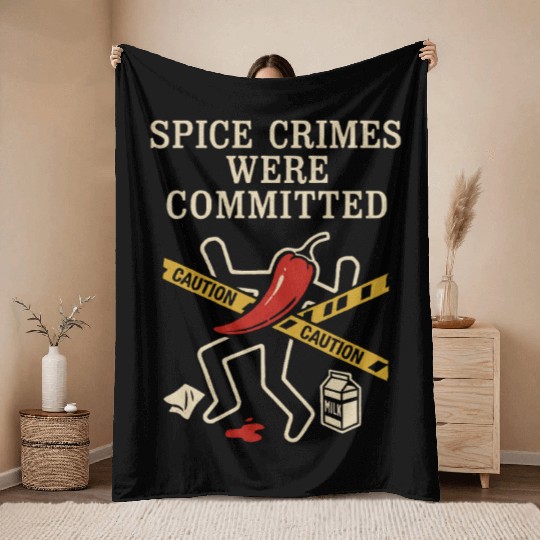 Spicy Food Struggler Chili Heat Fail Funny Foodie Throw Blankets