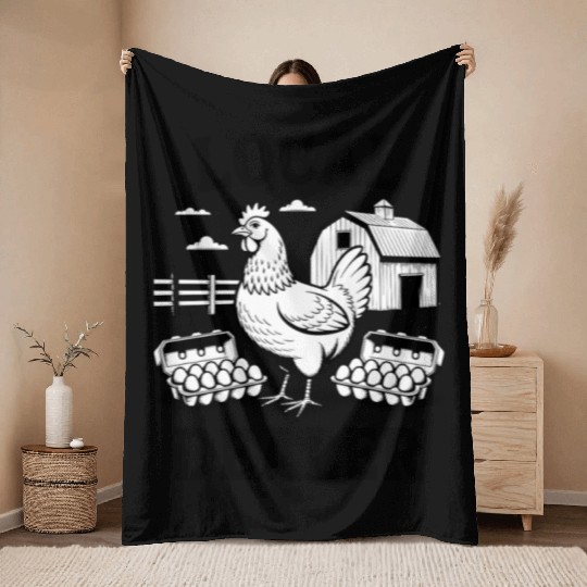 Local Egg Dealer Easter Sunday Easter Egg Hunt Throw Blankets