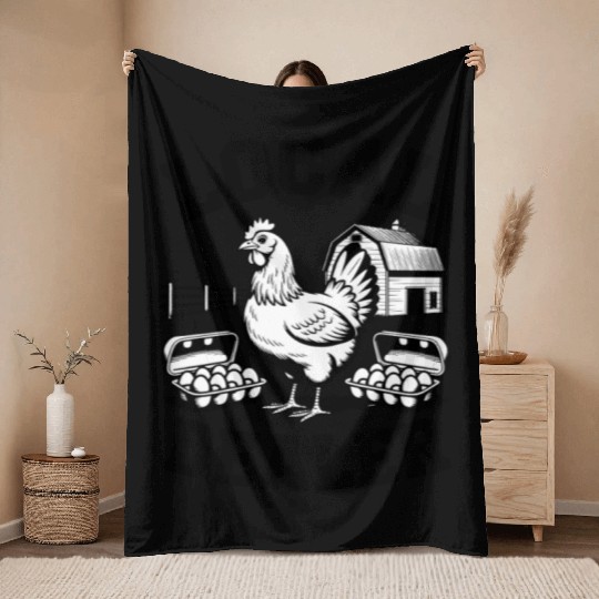 Local Egg Dealer Easter Sunday Easter Egg Throw Blankets