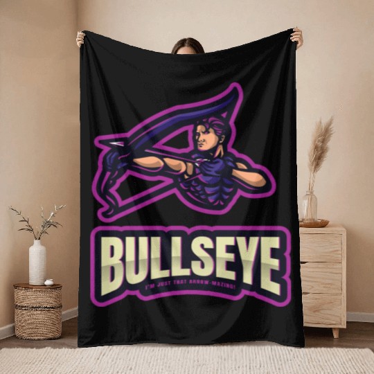 BULLSEYE: I'm just that Arrow-Mazing Throw Blankets