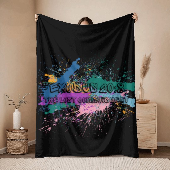 The Lost Commandment multi color Throw Blankets