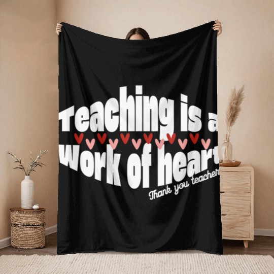 Thank you teacher Throw Blankets
