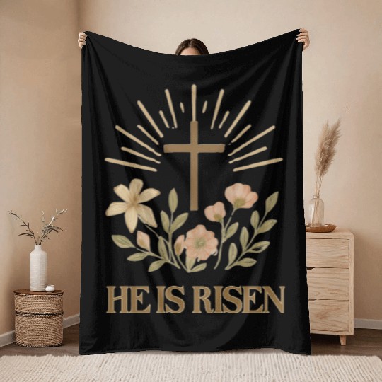 He is Risen Throw Blankets