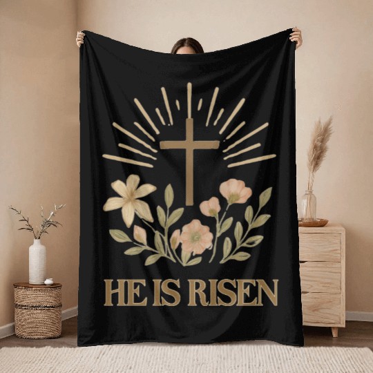 He is Risen Throw Blankets