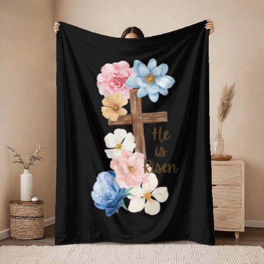 He is Risen Throw Blankets