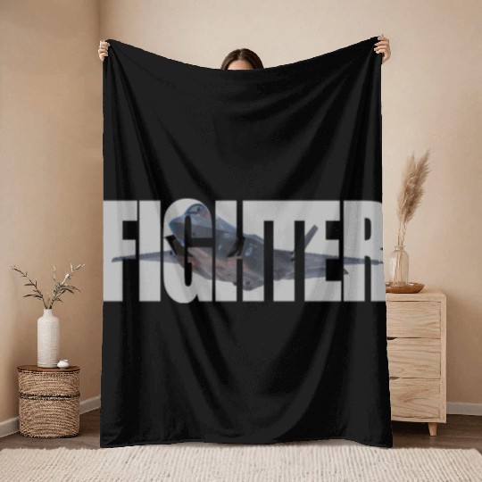Fighter F-35 Lightning II Throw Blankets