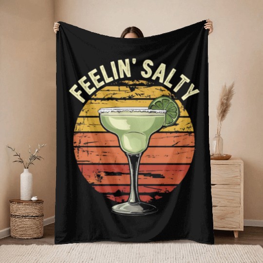 Feelin Salty Margarita-Throw Blankets Cinco Mayo